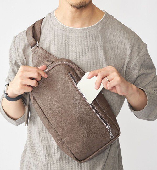 SHIPS「【WEB限定】SHIPS: 合成皮革 ワンショルダー バッグ」|ショルダー・メッセンジャー|