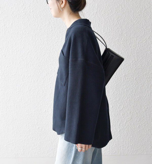 SHIPS any「SHIPS any:〈洗濯機可能〉フリース ライク ハーフジップ ポケット プルオーバー」|Tシャツ・カットソー|