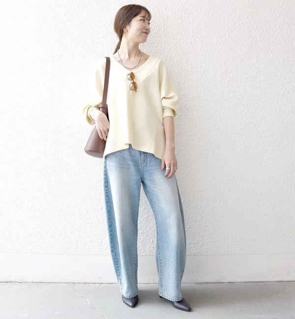 SHIPS any「SHIPS any:〈手洗い可能〉サカリバ 深Vネック ルーズ プルオーバー」|Tシャツ・カットソー|