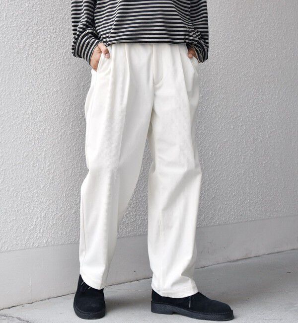 SHIPS any「SHIPS any:〈洗濯機可能〉SOLOTEX(R) コーデュロイ セミワイド イージーパンツ(セットアップ対応)◇」|チノ|