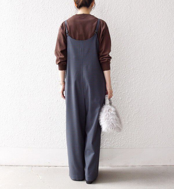 SHIPS any「SHIPS any:〈洗濯機可能〉ガンクラブ チェック サロペット パンツ」|オールインワン|