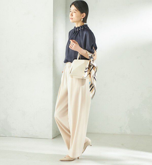 SHIPS for women「〈洗濯機可能〉ストレッチ ツイル イージー タック パンツ」|その他|