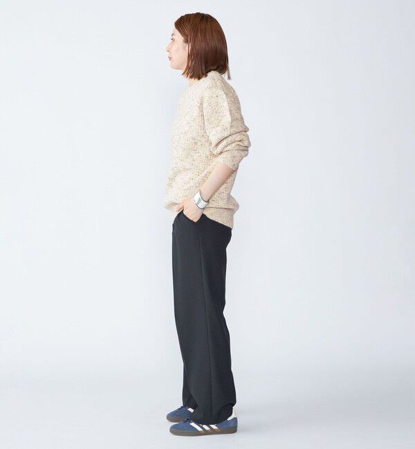 SHIPS「【WEB限定】SHIPS:〈手洗い可能〉カラー ネップ ワッフル クルーネック ニット」|ニット・セーター|