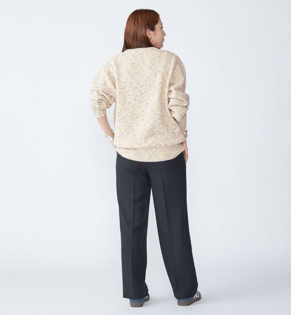 SHIPS「【WEB限定】SHIPS:〈手洗い可能〉カラー ネップ ワッフル クルーネック ニット」|ニット・セーター|