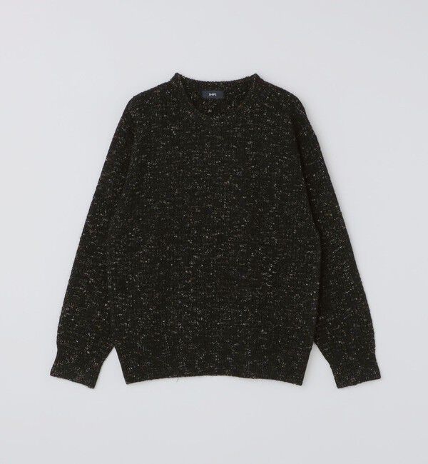 SHIPS「【WEB限定】SHIPS:〈手洗い可能〉カラー ネップ ワッフル クルーネック ニット」|ニット・セーター|
