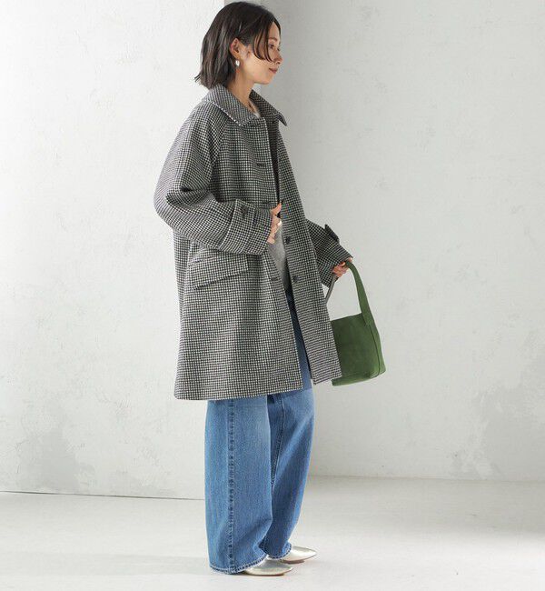 SHIPS for women「千鳥 / ソリッド ウール メルトン ステンカラー コート」|ステンカラーコート|
