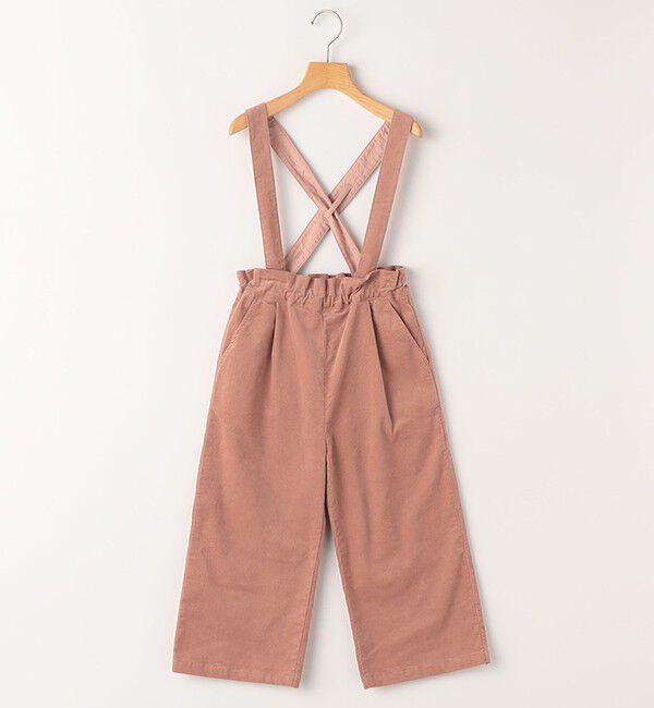 SHIPS KIDS「SHIPS KIDS:140～150cm / コーデュロイ ストラップ ワイド パンツ」|その他|ピンク