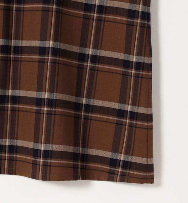 quaranciel「quaranciel: バンドカラー ライン チェック ポケット シャツ ワンピース」|ワンピース|