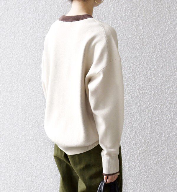 SHIPS any「SHIPS any:〈手洗い可能〉ダブルフェイス Vガゼット ニット プルオーバー」|ニット・セーター|