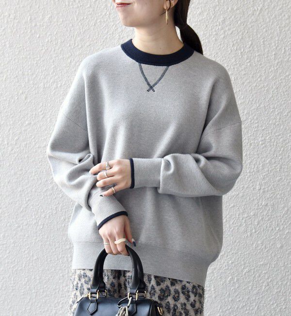 SHIPS any「SHIPS any:〈手洗い可能〉ダブルフェイス Vガゼット ニット プルオーバー」|ニット・セーター|