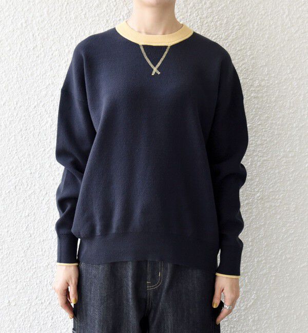 SHIPS any「SHIPS any:〈手洗い可能〉ダブルフェイス Vガゼット ニット プルオーバー」|ニット・セーター|