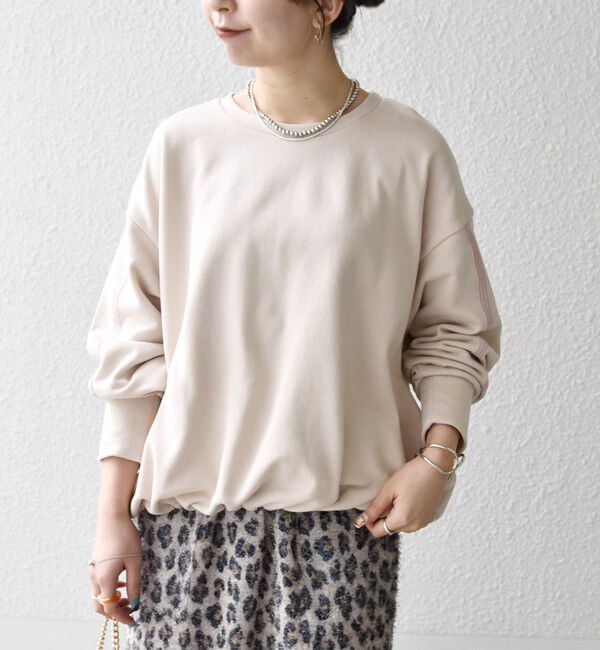 SHIPS any「SHIPS any:〈洗濯機可能〉裏毛 バイカラー ドロスト ルーズ スウェット プルオーバー」|スウェット・ジャージ|