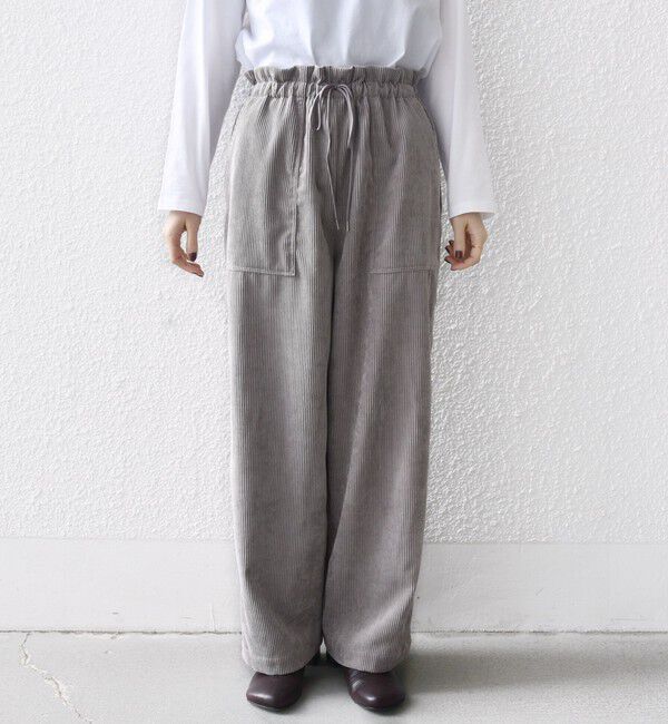 SHIPS for women「〈洗濯機可能〉TUMUGITO(R) コーデュロイ ドロスト パンツ 2」|その他|