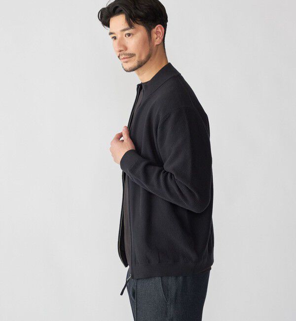 SHIPS「SHIPS: 〈手洗い可能〉SOLOTEX(R) ピケ ドライバーズ ニット」|カーディガン|