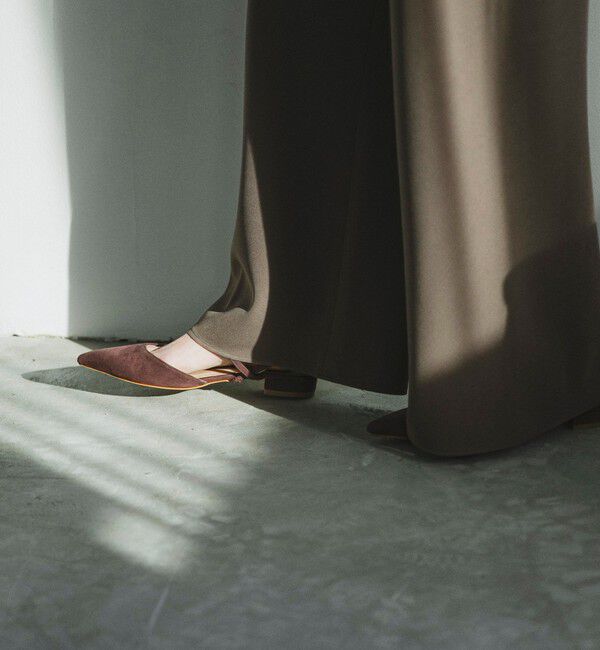 quaranciel「quaranciel: ポインテッド スリングバック フラット パンプス」|パンプス|