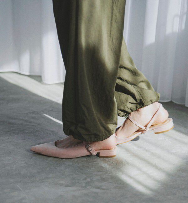 quaranciel「quaranciel: ポインテッド スリングバック フラット パンプス」|パンプス|