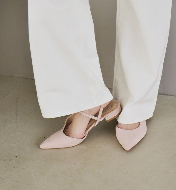 quaranciel「quaranciel: ポインテッド スリングバック フラット パンプス」|パンプス|
