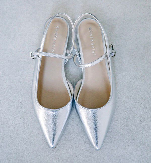 quaranciel「quaranciel: ポインテッド スリングバック フラット パンプス」|パンプス|