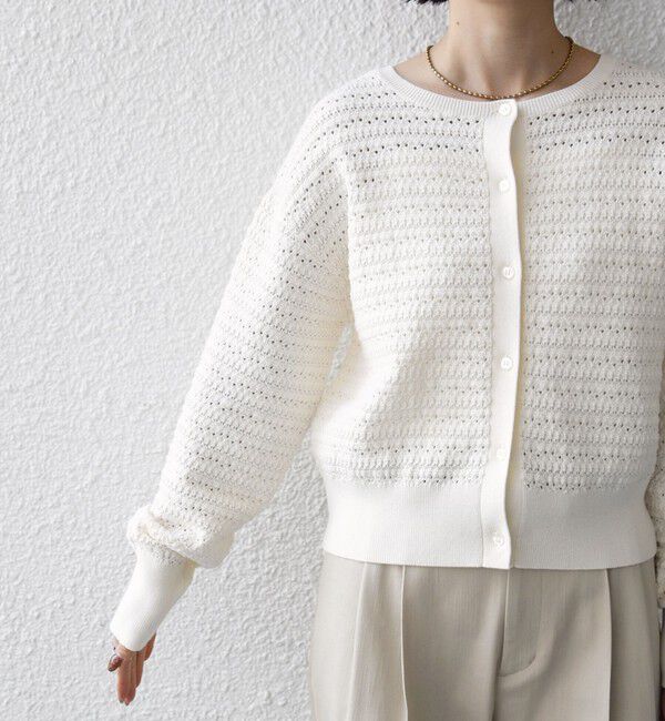 SHIPS for women「〈手洗い可能〉柄編み 2WAY カーディガン」|カーディガン|