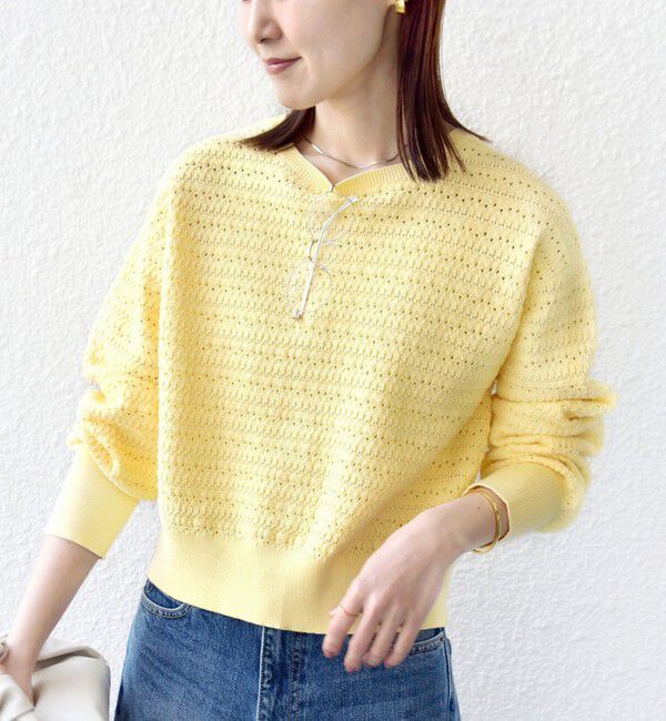 SHIPS for women「〈手洗い可能〉柄編み 2WAY カーディガン」|カーディガン|