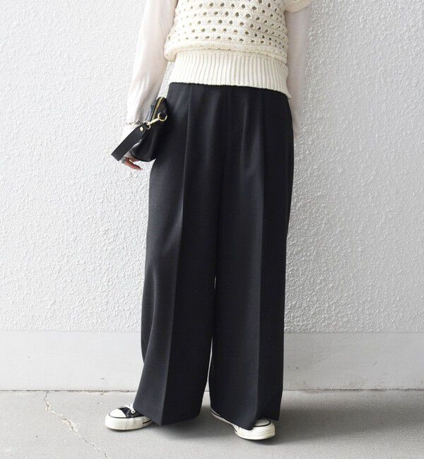 SHIPS any「SHIPS any:〈洗濯機可能〉シャーク タック ワイド パンツ」|その他|