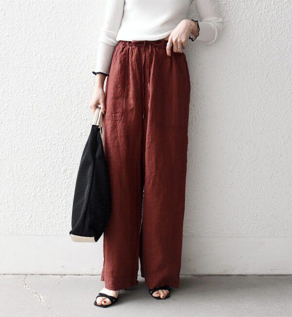 SHIPS any「SHIPS any:〈洗濯機可能〉リネン イージー ベイカー パンツ」|その他|