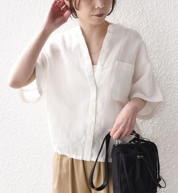 SHIPS Colors 「SHIPS Colors:〈洗濯機可能〉ユーロリネン (EURO Linen) ドロスト シャツ2◇」|シャツ・ブラウス|