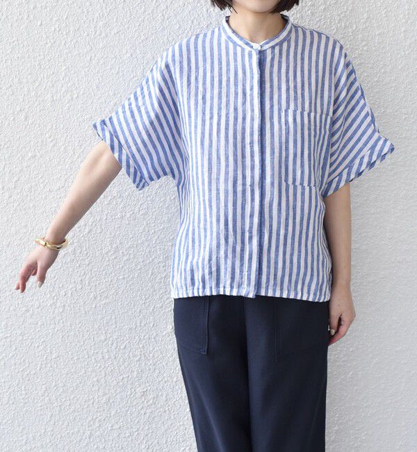 SHIPS Colors 「SHIPS Colors:〈洗濯機可能〉ユーロリネン (EURO Linen) ドロスト シャツ2◇」|シャツ・ブラウス|