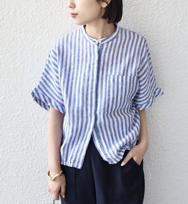 SHIPS Colors 「SHIPS Colors:〈洗濯機可能〉ユーロリネン (EURO Linen) ドロスト シャツ2◇」|シャツ・ブラウス|