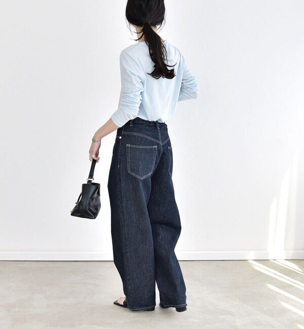 quaranciel「quaranciel:〈接触冷感/手洗い可能〉シアー コットン クルーネック ロンTEE」|Tシャツ・カットソー|