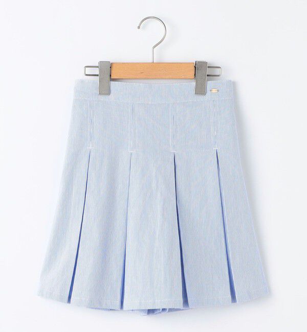 SHIPS KIDS「SHIPS KIDS:140～150cm /コードレーン プリーツ キュロット」|キュロット|ブルー系