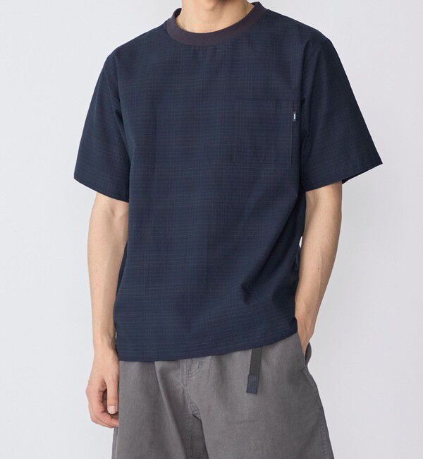 SHIPS「SHIPS:〈MADE IN JAPAN〉空羽 サッカー Tシャツ」|Tシャツ・カットソー|ネイビー