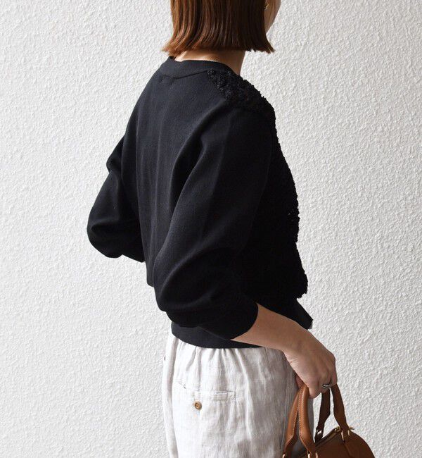 SHIPS any「《予約》SHIPS any:〈手洗い可能〉シアー ジャカード コンパクト カーディガン」|カーディガン|