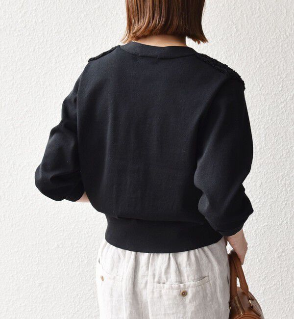 SHIPS any「《予約》SHIPS any:〈手洗い可能〉シアー ジャカード コンパクト カーディガン」|カーディガン|