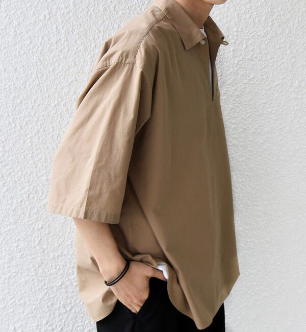 SHIPS any「SHIPS any:〈洗濯機可能〉ボイル スキッパー ハーフスリーブ プルオーバー シャツ◆」|シャツ・ブラウス|