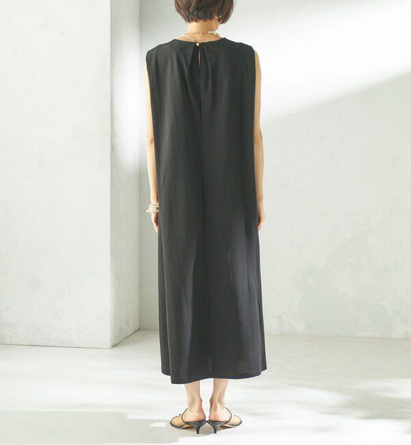 SHIPS for women「《予約》〈接触冷感/吸水速乾/洗濯機可能〉ハイゲージ ポンチ ノースリーブ ワンピース」|ワンピース|