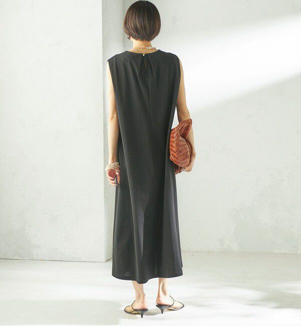 SHIPS for women「《予約》〈接触冷感/吸水速乾/洗濯機可能〉ハイゲージ ポンチ ノースリーブ ワンピース」|ワンピース|