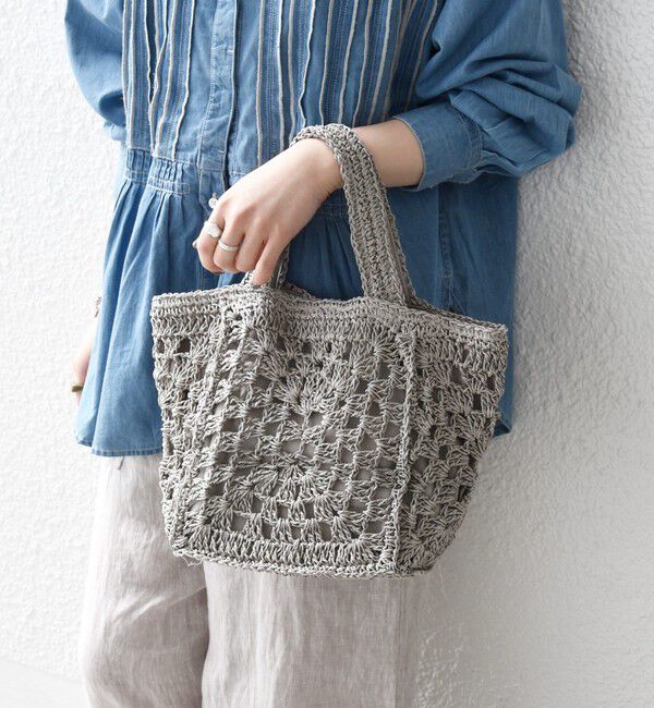 SHIPS any「SHIPS any: ペーパー スクエア トート バッグ」|トートバッグ|ライトグレー