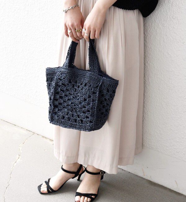 SHIPS any「SHIPS any: ペーパー スクエア トート バッグ」|トートバッグ|ネイビー