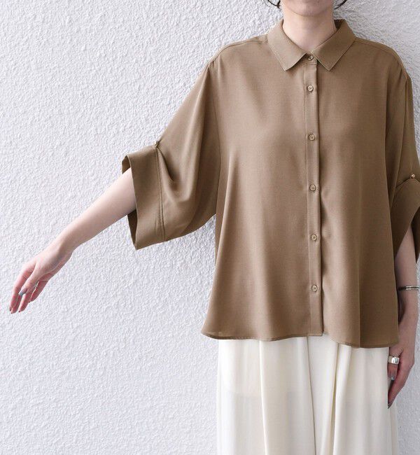 SHIPS Colors 「SHIPS Colors:〈手洗い可能〉2WAY スリーブ シャツ」|シャツ・ブラウス|