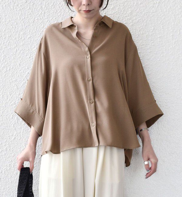 SHIPS Colors 「SHIPS Colors:〈手洗い可能〉2WAY スリーブ シャツ」|シャツ・ブラウス|