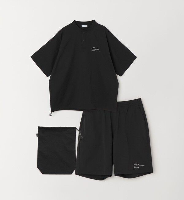 SHIPS any「【WEB限定】SHIPS any: ヘンリーTシャツ＋イージーショーツ＋パッカブルバッグ 3点セット」|Tシャツ・カットソー|