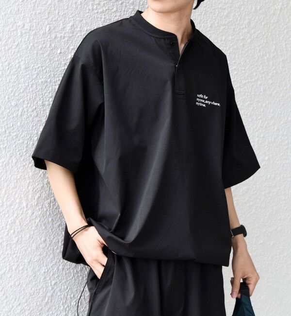 SHIPS any「【WEB限定】SHIPS any: ヘンリーTシャツ＋イージーショーツ＋パッカブルバッグ 3点セット」|Tシャツ・カットソー|