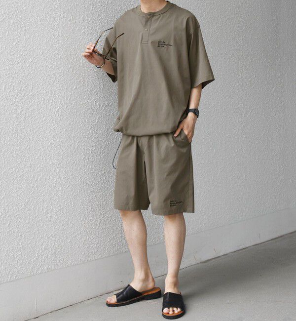 SHIPS any「【WEB限定】SHIPS any: ヘンリーTシャツ＋イージーショーツ＋パッカブルバッグ 3点セット」|Tシャツ・カットソー|