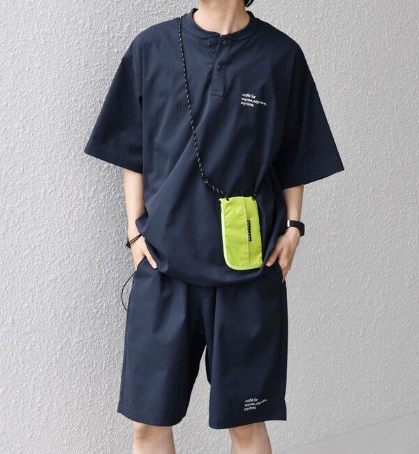 SHIPS any「【WEB限定】SHIPS any: ヘンリーTシャツ＋イージーショーツ＋パッカブルバッグ 3点セット」|Tシャツ・カットソー|