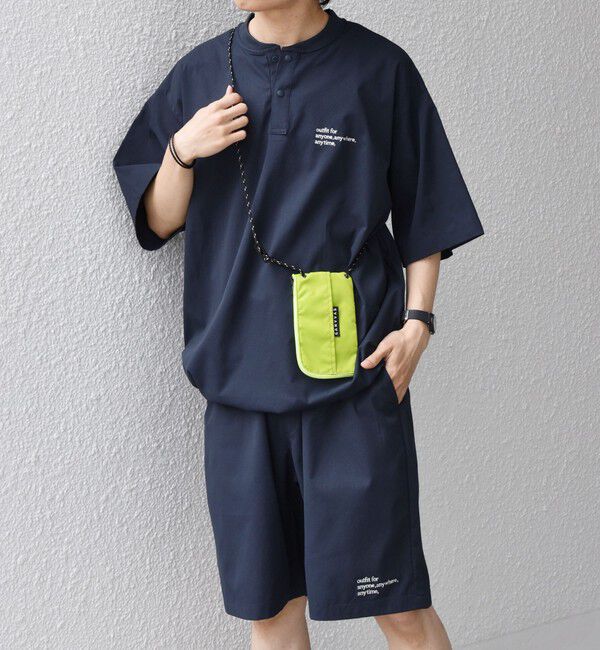 SHIPS any「【WEB限定】SHIPS any: ヘンリーTシャツ＋イージーショーツ＋パッカブルバッグ 3点セット」|Tシャツ・カットソー|