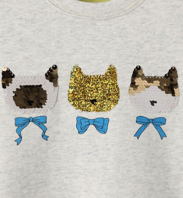 SHIPS Colors 「《予約》SHIPS Colors:100～130cm /〈手洗い可能〉スパンコール 刺繍 Tシャツ◆」|Tシャツ・カットソー|