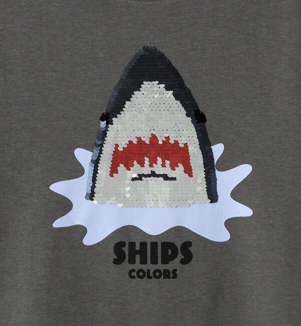SHIPS Colors 「《予約》SHIPS Colors:100～130cm /〈手洗い可能〉スパンコール 刺繍 Tシャツ◆」|Tシャツ・カットソー|