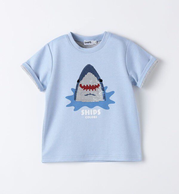 SHIPS Colors 「《予約》SHIPS Colors:100～130cm /〈手洗い可能〉スパンコール 刺繍 Tシャツ◆」|Tシャツ・カットソー|