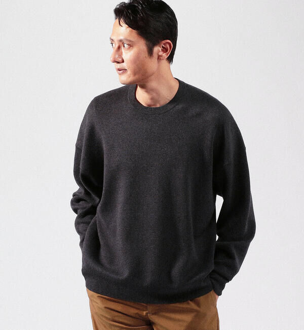 CABaN「CABaN コットンカシミヤ クルーネックプルオーバー」|ニット・セーター|